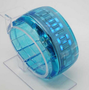 design futuristic blue led wrist watch kids led digital watches