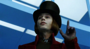 Photo of Willy Wonka , as portrayed by Johnny Depp in 