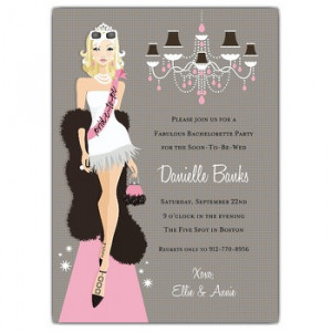 Bachelorette Invitation wording