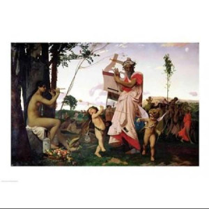 Anacreon, Bacchus and Aphrodite, 1848 Poster Print by Jean leon Gerome ...