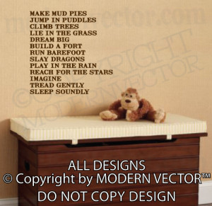 Details about Make Mud Pies Quote Vinyl Wall Decal Boy Nursery Bedroom ...