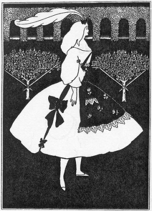 Aubrey Beardsley, The Slippers of Cinderella, July 1894, via Flickr.