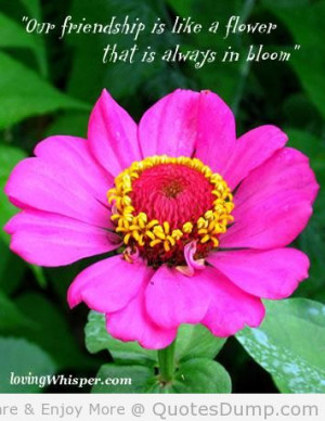 Our Friendship Is Like A Flower That Is Always In Bloom