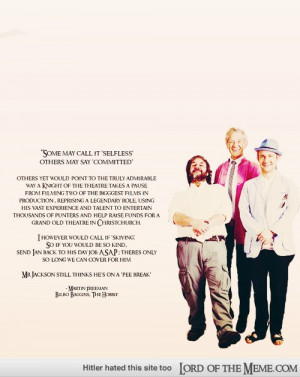 Martin Freeman's quote on Ian McKellen