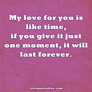 my love for you is forever quotes