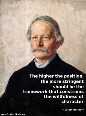 The higher the position, the more stringent should be the framework ...