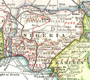 Colonial Nigeria, 1909. National Geographic Society. Public domain.
