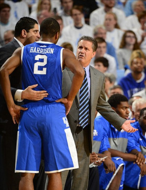 Dec 14, 2013; Chapel Hill, NC, USA; Kentucky Wildcats head coach John ...