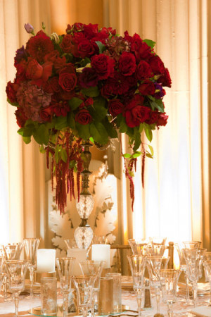 elegant tall wedding floral centerpieces