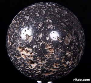 Hot Lava Stone Sphere Crystal Ball