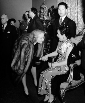 Marlene Dietrich with Madame Chiang Kai Shek (Soong Mei Ling)