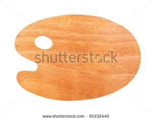 Wooden Paint Palette Clip Art Palette for painting wooden