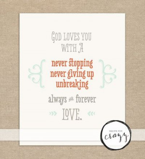 God loves quote from The Jesus Storybook Bible - 8x10 Print