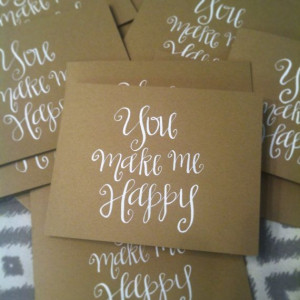 Sweet Sayings Handwritten Note Cards Happy by allshewrotenotes, $6.00