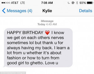 Showing her appreciation: Kylie, 17, thanked her sibling for teaching ...