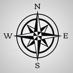 COMPASS Rose Vinyl Wall Quote Word Decal Nautical Boat Sail Beach ...