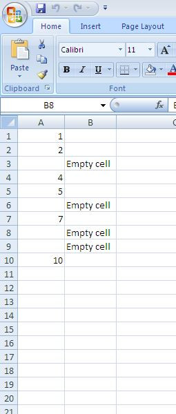 Isempty vb excel function