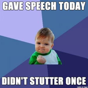 After stuttering my whole life and going to countless years to speech ...