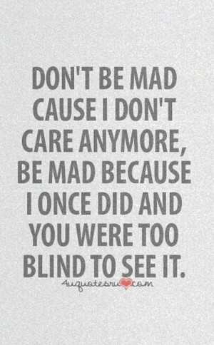 Don't be mad