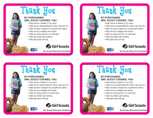 Girl Scout Cookie Thank You...