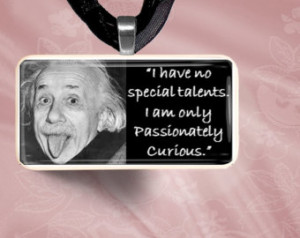 Albert Einstein Quote Domino Pendan t Necklace ...