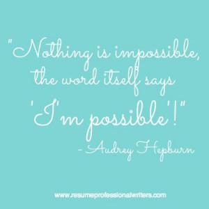 ... say I'm possible.