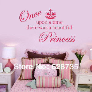 ebay hot selling free shipping crown princess vinyl wall decals quotes ...