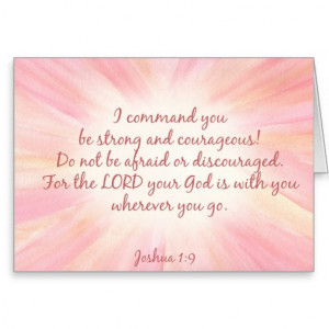Joshua 1:9 Watercolor Starburst Card