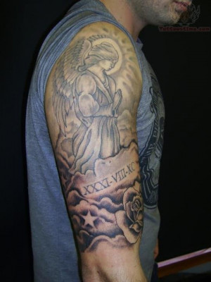 Angel Wing Half Sleeve Tattoo