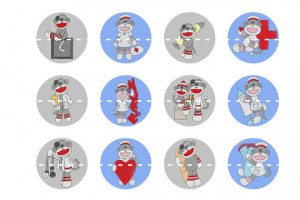 Sock Monkey Nurse and Doctor