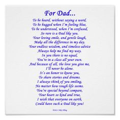 Missing Dad Poems In Heaven | For Dad Print from Zazzle.com