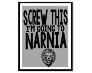Chronicles of Narnia CS Lewis Book Lover Posters Funny Quotes Aslan