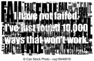 Stock Illustration - edison quote on failure - stock illustration ...