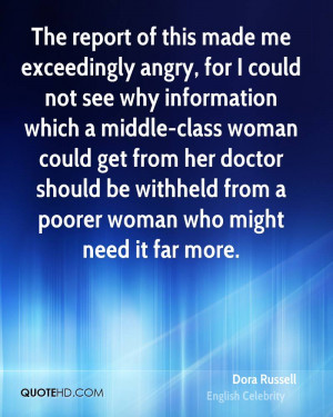 ... should be withheld from a poorer woman who might need it far more