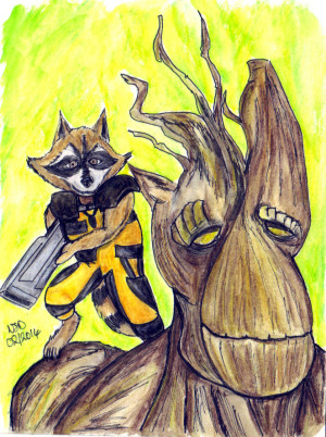 Related Pictures rocket raccoon and groot featured jpg