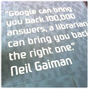 ... Neil Gaiman, library lover and source of the quote. Authors, libraries
