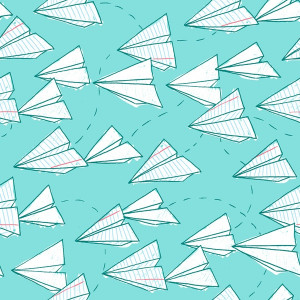 Paper Airplanes - bulletin board background?