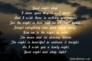 Go Back > Gallery For > Goodnight Sleep Tight Poem