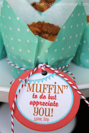 Muffin Teacher Appreciation Back to School Gift-Personalized Printable ...