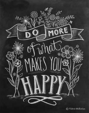 ... Print - Flower Illustration - Hand Lettering -Chalkboard Art - Chalk