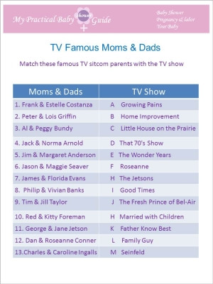 Movie Love Quotes Game Baby Shower Game Famous TV