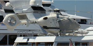 The luxurious yacht also offers a private chopper for the owner placed ...