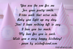 happy birthday for girlfriend poems