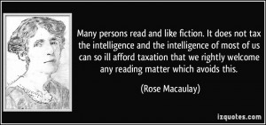 fiction. It does not tax the intelligence and the intelligence of most ...