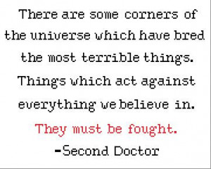 Doctor Who Quote Series 1 Second Doctor by EmmasCrossStitch, $3.00