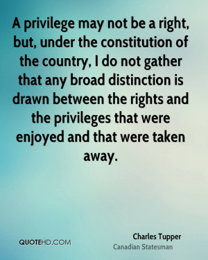 privilege may not be a right, but, under the constitution of the ...
