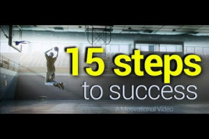 15 steps to success - Quotes of life. Infographic