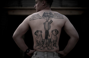 Marines' Tattoos in Marjah, Afghanistan