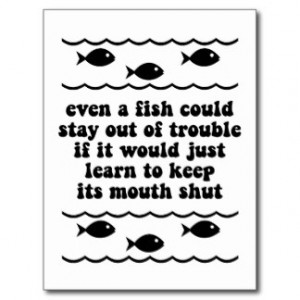 Even a fish could stay out of trouble post cards