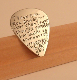 Art Love quotes Guitar Pick-Perfect Gift for a Grooms Wedding gift ...
